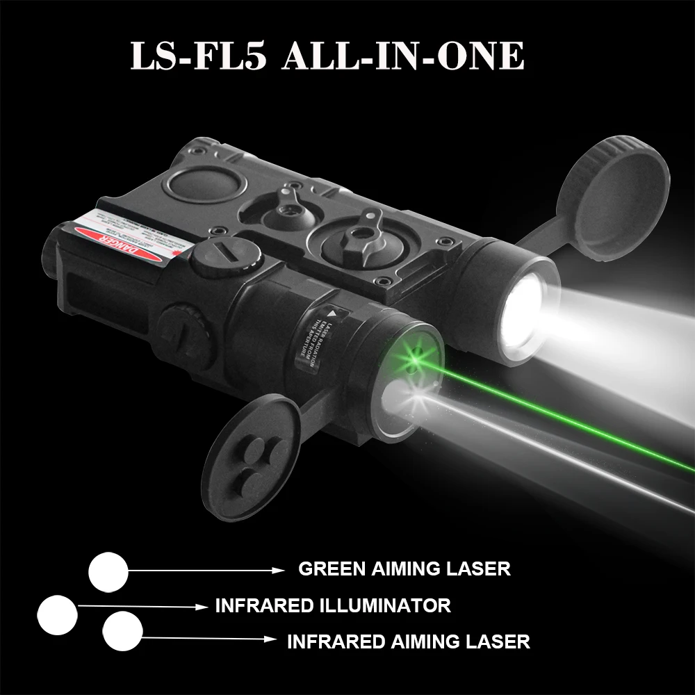 

Laserspeed FL5-Multifunctional Aming Laser Sight, Visible, Infrared Laser Flashlight, LED Illuminator ir lights for night vision