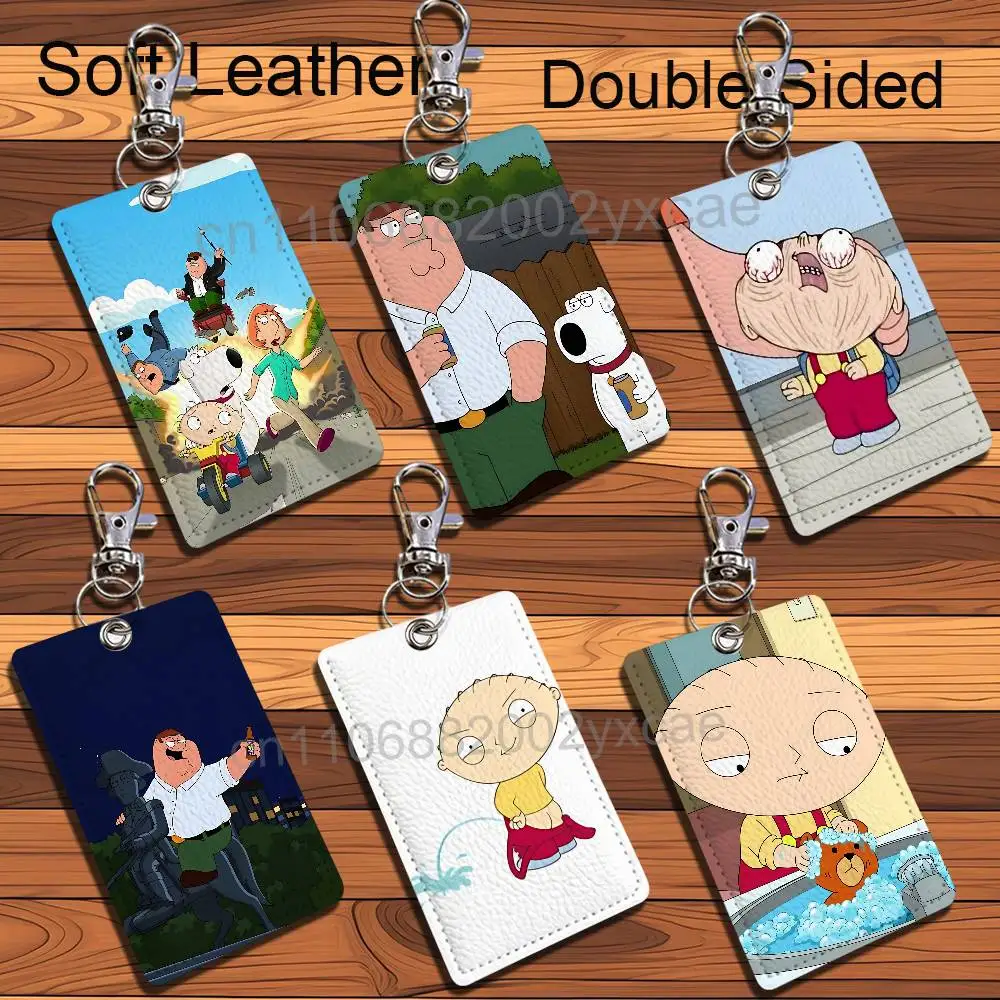 cute Stewie Griffin Family Guy Card Holder Keychain Key Ring Door Lock Access Protective Case For Security Gift