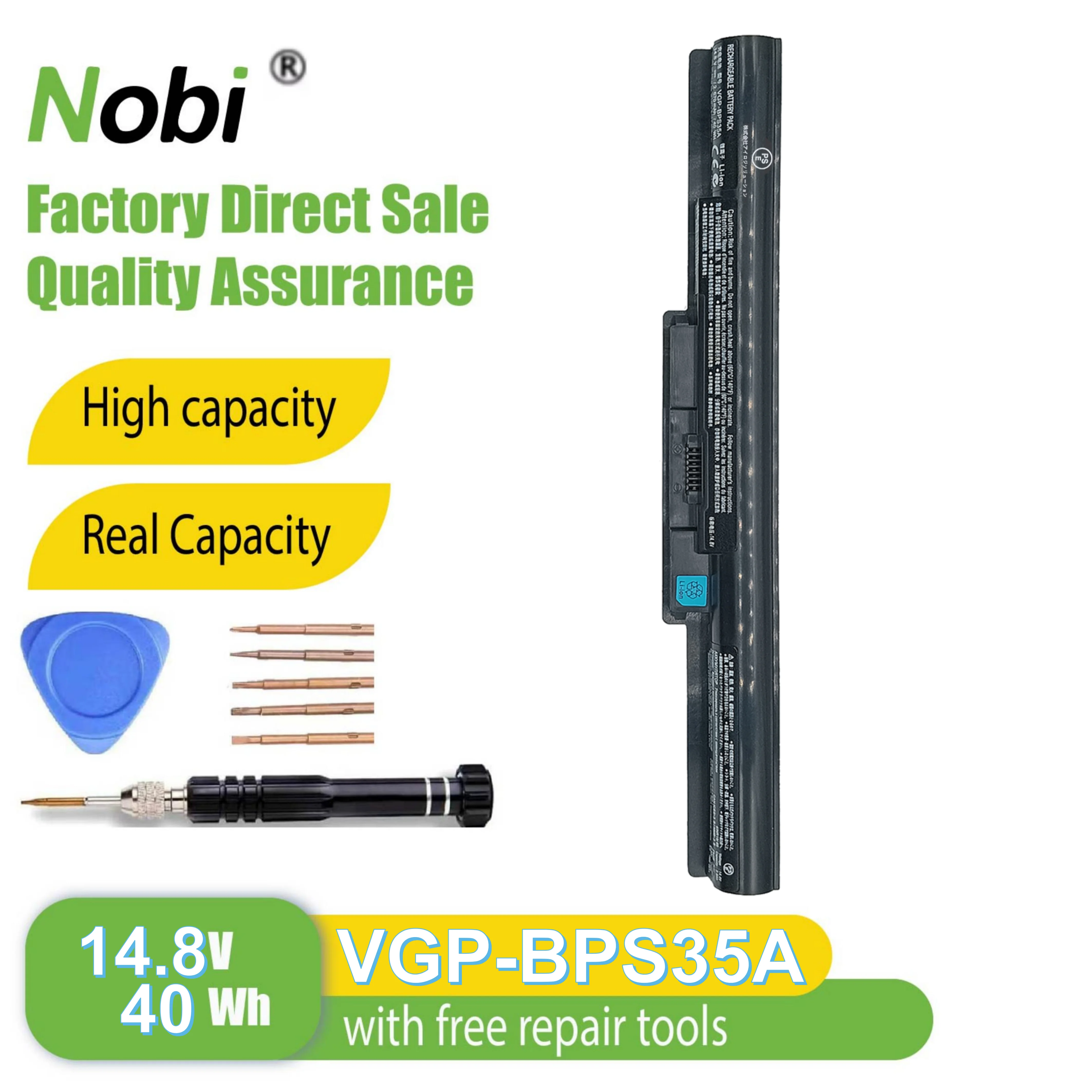 

Nobi VGP-BPS35A BPS35A SVF143A1QT SVF153A2TT battery for sony VAIO SVF142100C SVF142A1DT SVF152100C SVF153100C SVF142A23T 40Wh
