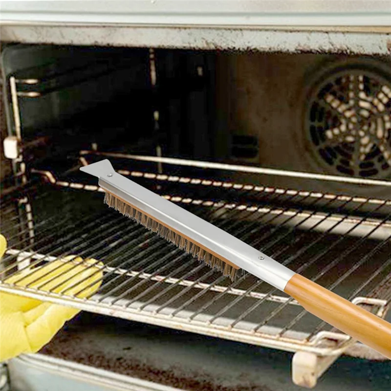 

New Pizza Oven Brush Barbecue Brushes Wooden Handle Grill Scraper Pizza Stone Cleaning Brush Household Cleaning Brush