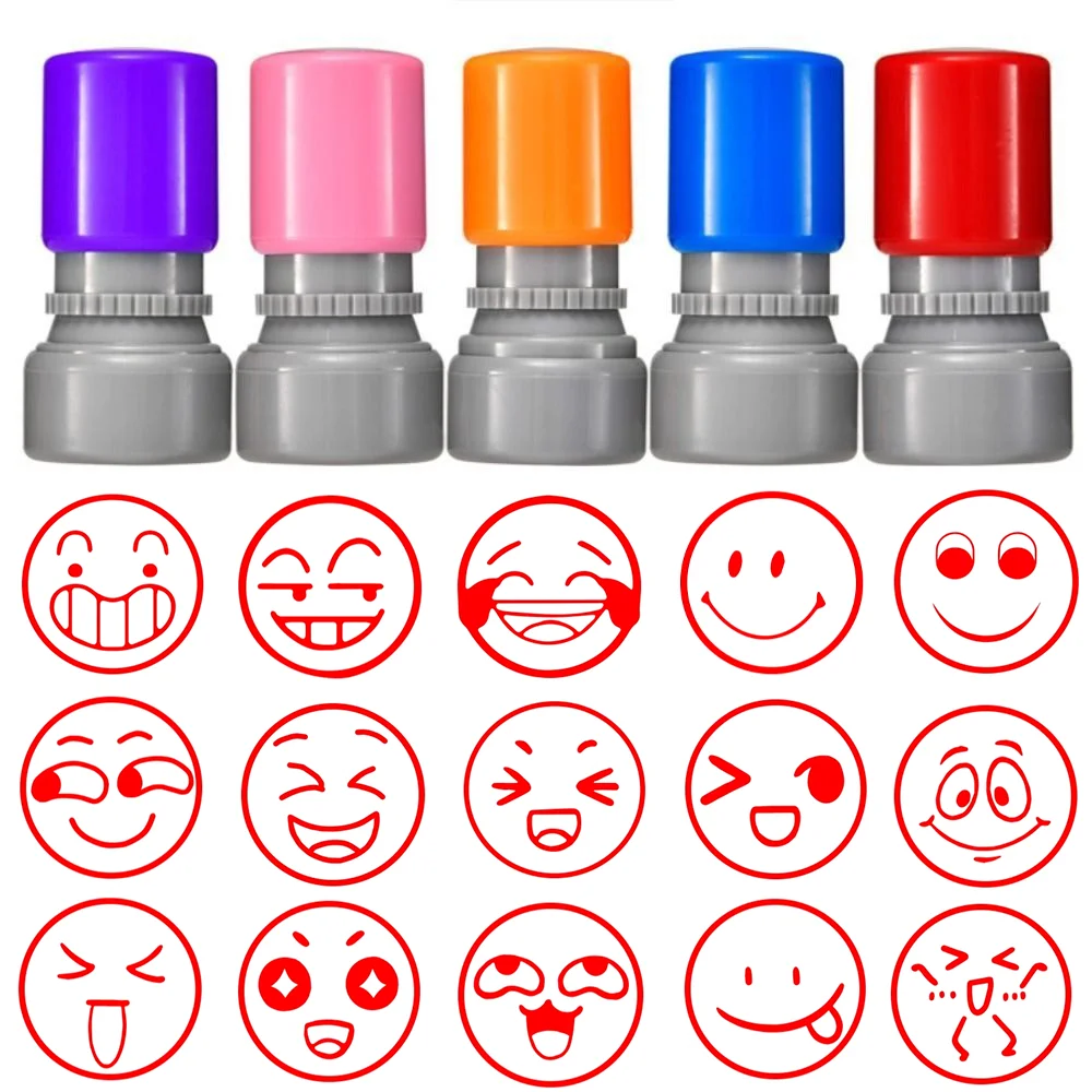 Scrapbooking Stamper Cartoon Stamps Photosensitive Chapter Kids Seal Commentary Stamp Reward Seal Teaching stamp Encouragement