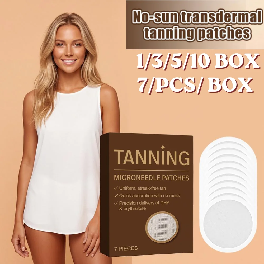 Sun Free Glow Patches Natural Tanning Patches 7pcs/box  Summer Sun Aid Stickers Tanning Sun-Free Glow Micro-Needle Patch