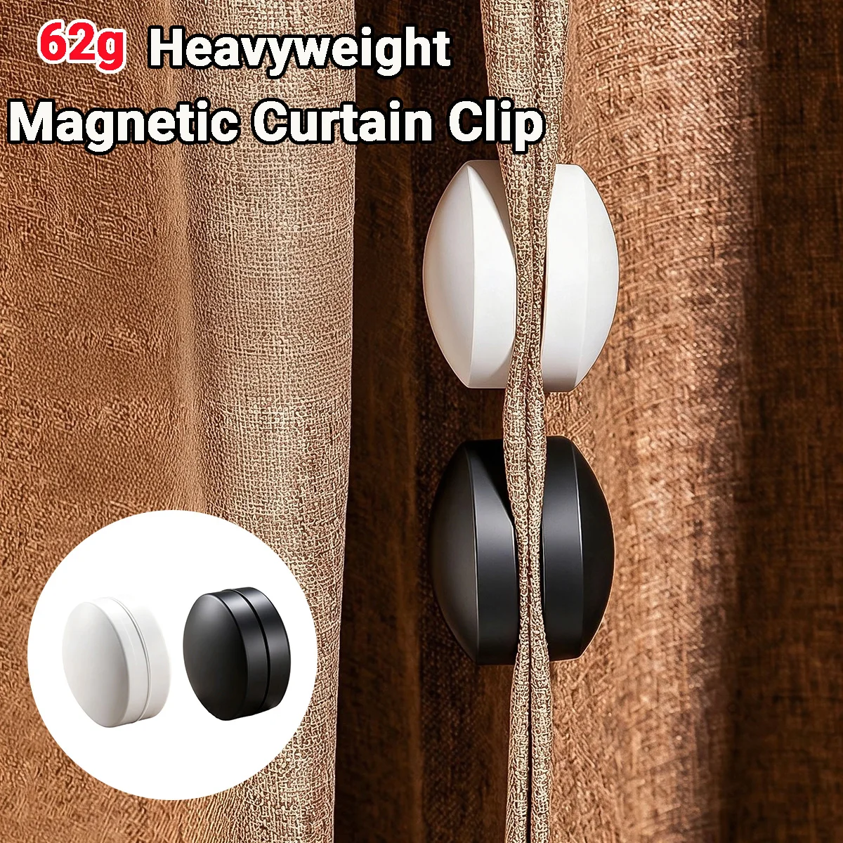 Magnetic Shower Curtain Weights Waterproof Rustproof Silicone Heavy Duty Anti Blowing Fastener Clip For Window Tablecloth