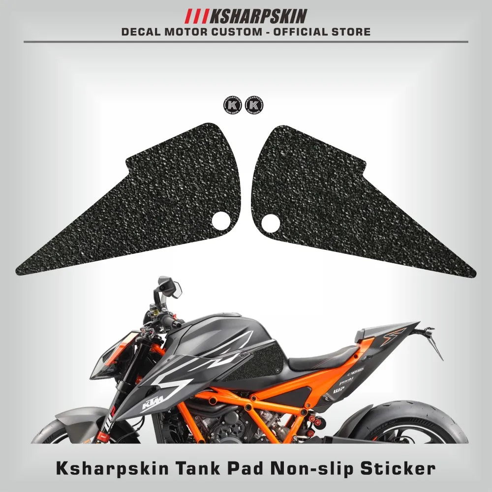 

Motorcycle protection pad tank grip fuel sticker gasoline knee traction side Non-slip decals for KTM 1290 Super Duke R EVO 22-23