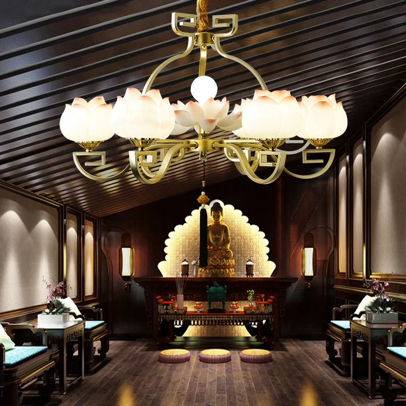 Lampe Lotus villa hall zen