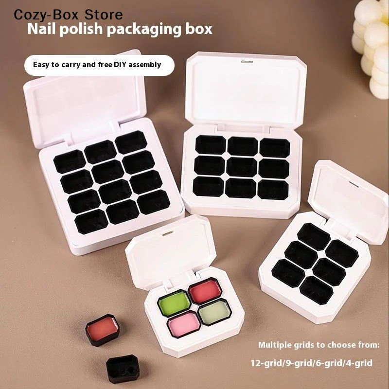 [ZY]4/6/9/12 Grids Empty DIY Magnetic Packaging Box Fast Painting Gel Solid UV Varnishes Ombre Gel Nail Polish For Nail Manicure