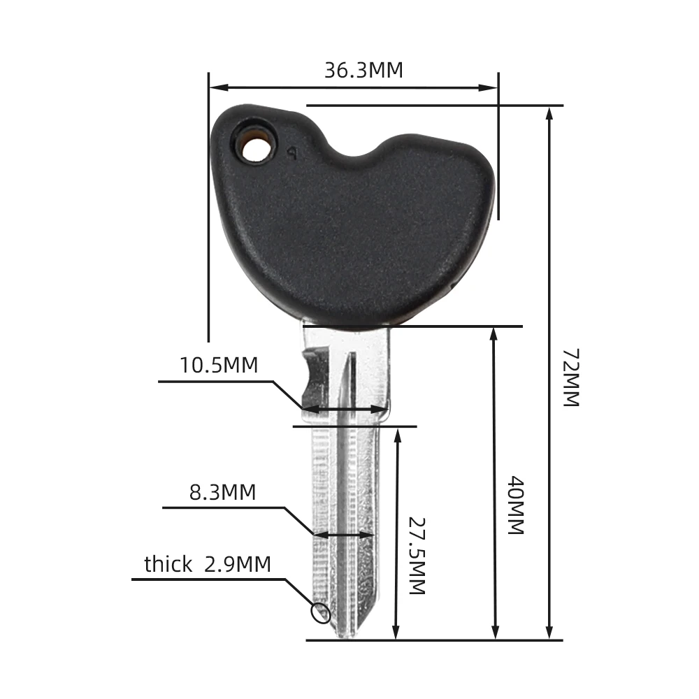 1Pcs Blank Key Motorcycle Replace Uncut Keys For Piaggio 3VTE 125 250 300 GTV VESPA LXV150 GTV250 GTS GTS250 GTS300 795