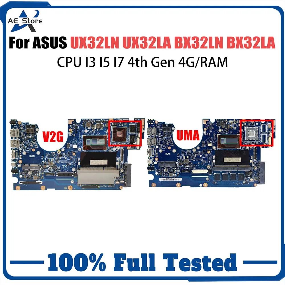 

UX32L Notebook Mainboard For ASUS UX32LN UX32LA BX32LN BX32LA UX32LA-LN Laptop Motherboard CPU I3 I5 I7 4th Gen 4G/RAM GT840M