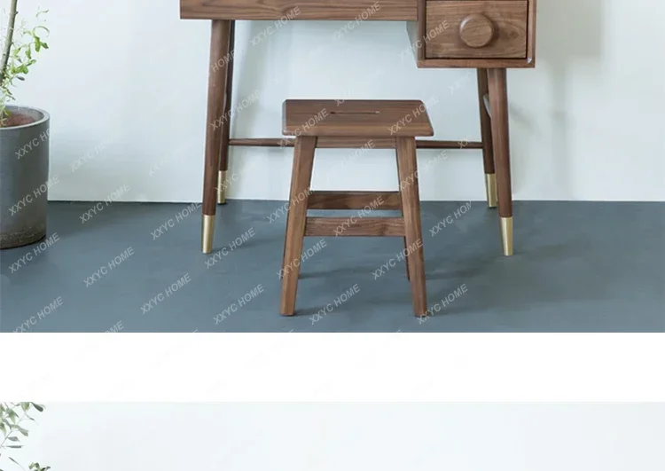 Nordic Minimalism Dresser Bedroom and Household Silent Style Dresser Modern Light Luxury Solid Wood Dressing Table