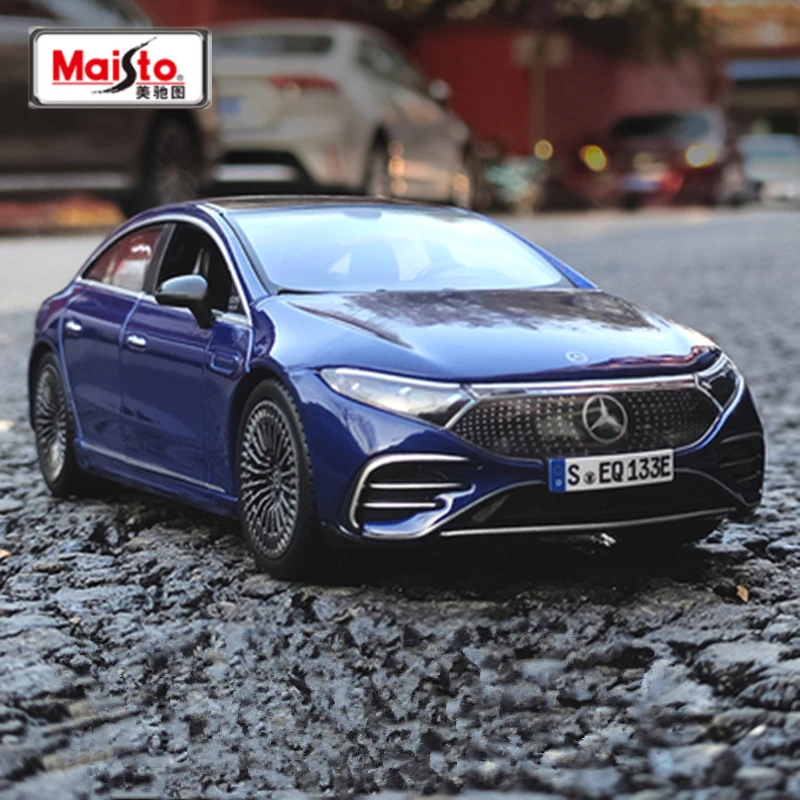 

Maisto 1:27 Mercedes-Benz EQS Coupe Alloy Charging Car Model Diecast Metal New Energy Vehicle Car Model Simulation Kids Toy Gift