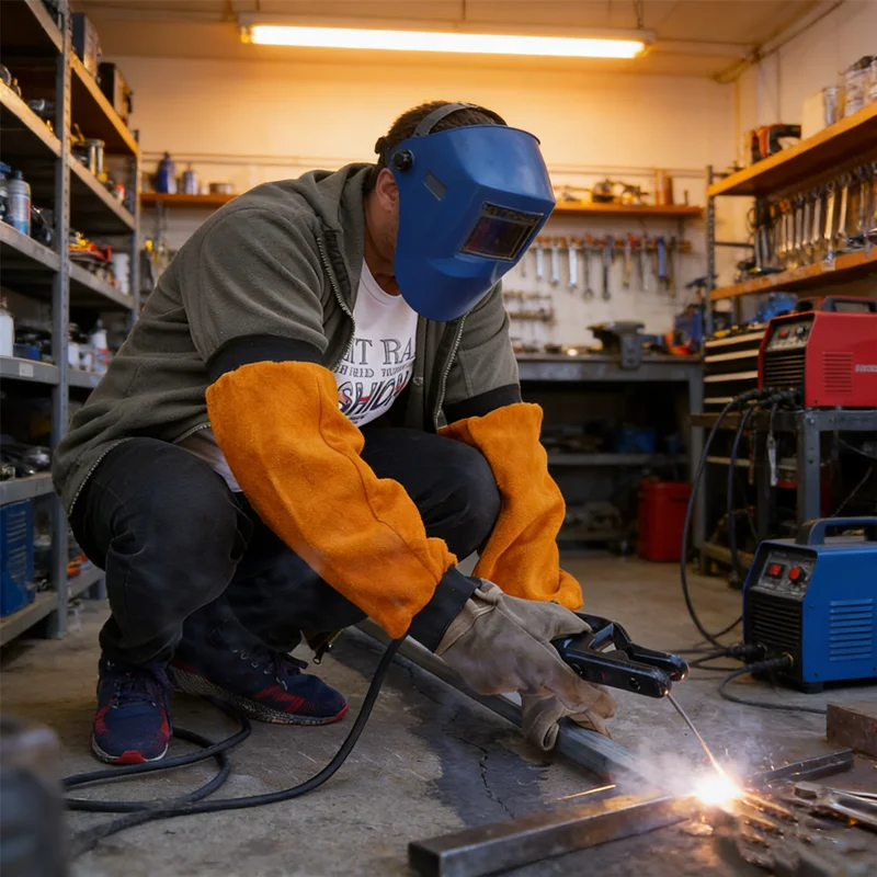 Flame Retardant Welding Arm Protection in PU Leather - One Pair
