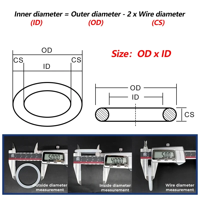 10/50Pcs White Silicon Ring Silicone O ring CS 1.5mm OD 5~80mm Food Grade Nontoxic Washer Round O Shape VMQ O Ring Seal Gaskets