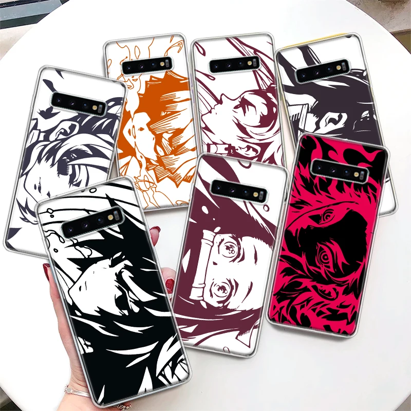 Demon Slayer Black Art Phone Case For Samsung Galaxy S24 S23 S22 S21 Ultra S20 FE S10 Plus S10E S9 S8 + Soft Cover Shell