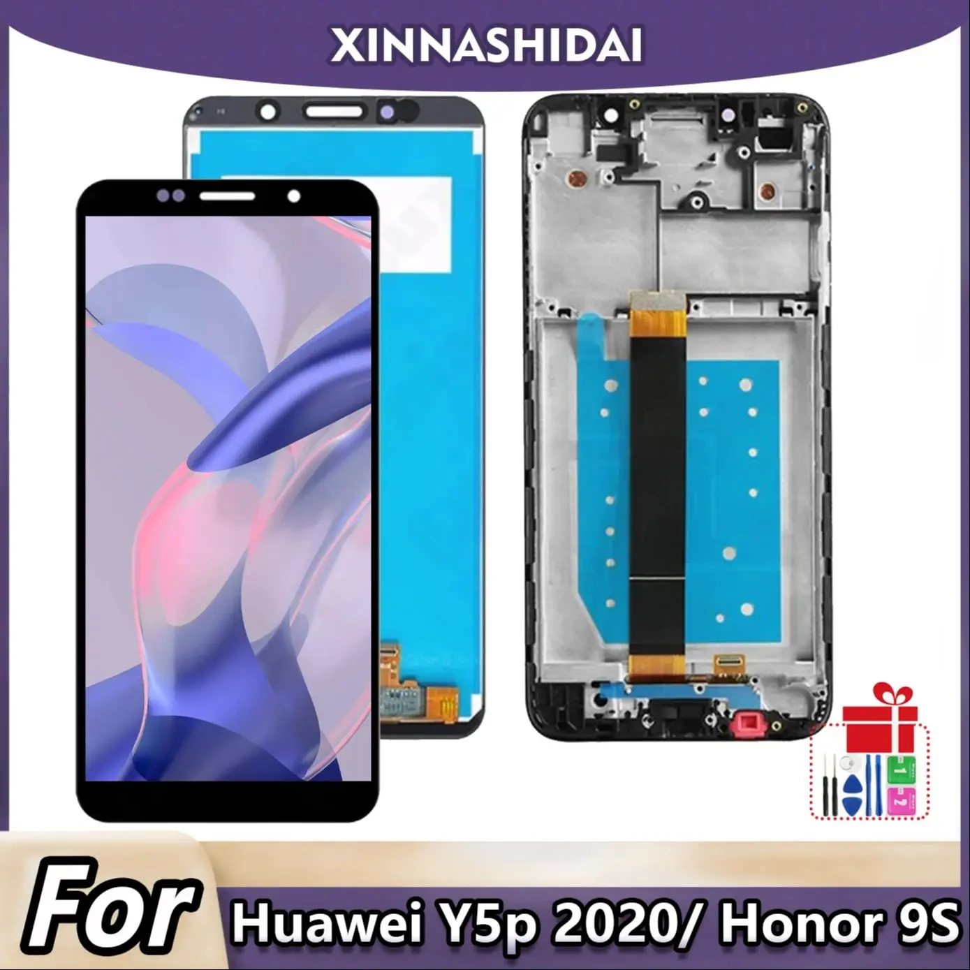 Huawei Y5P 2020, размер дисплея 5,45 дюйма, ЖК-дисплей с сенсорным экраном, дигитайзер, запасная часть для Honor 9S DRA-LX9