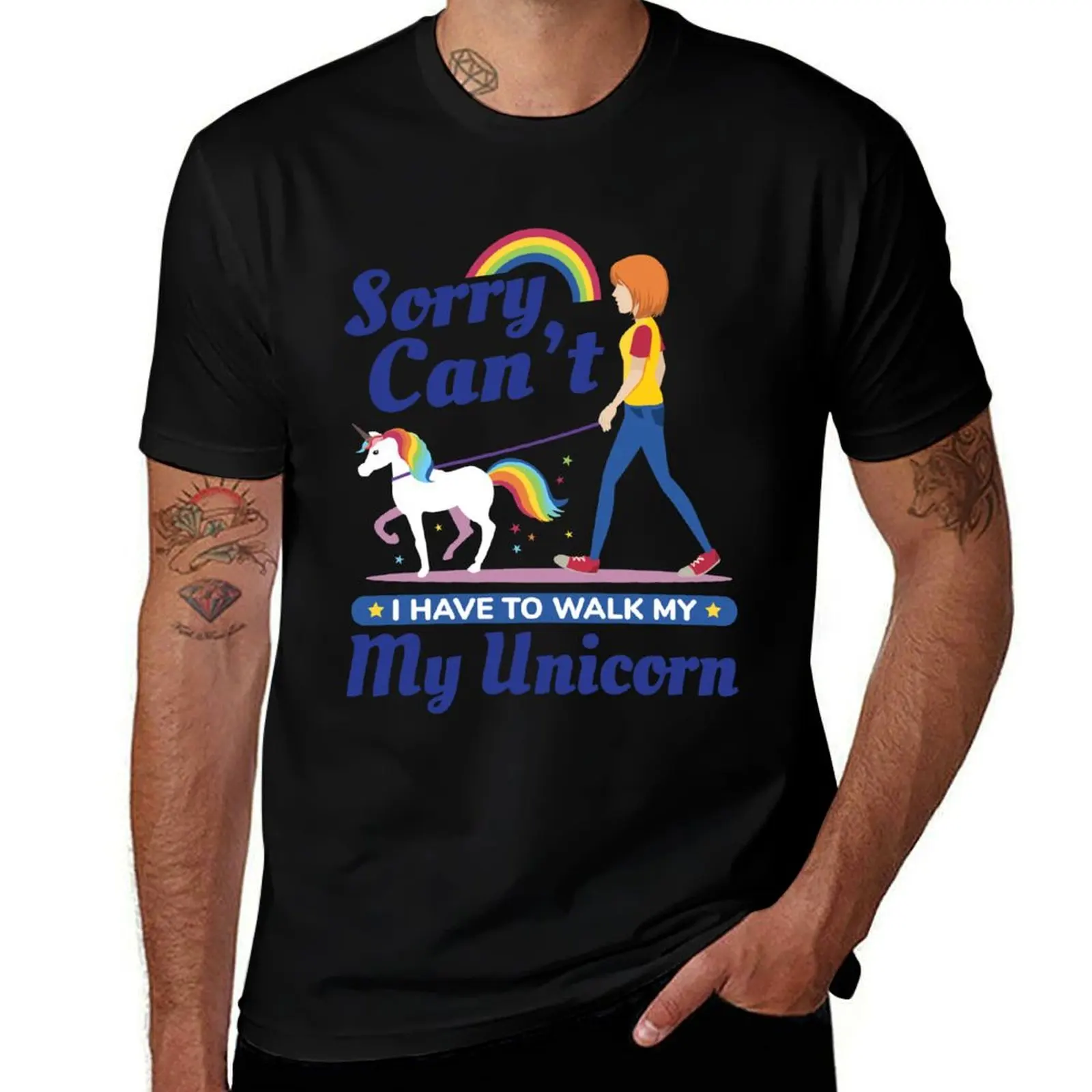 

Can't. t man t I man to heavy man t Sorry Have funny - Walk cotton LOL shirts T-Shirt graphic shirt shirt My Unicorn