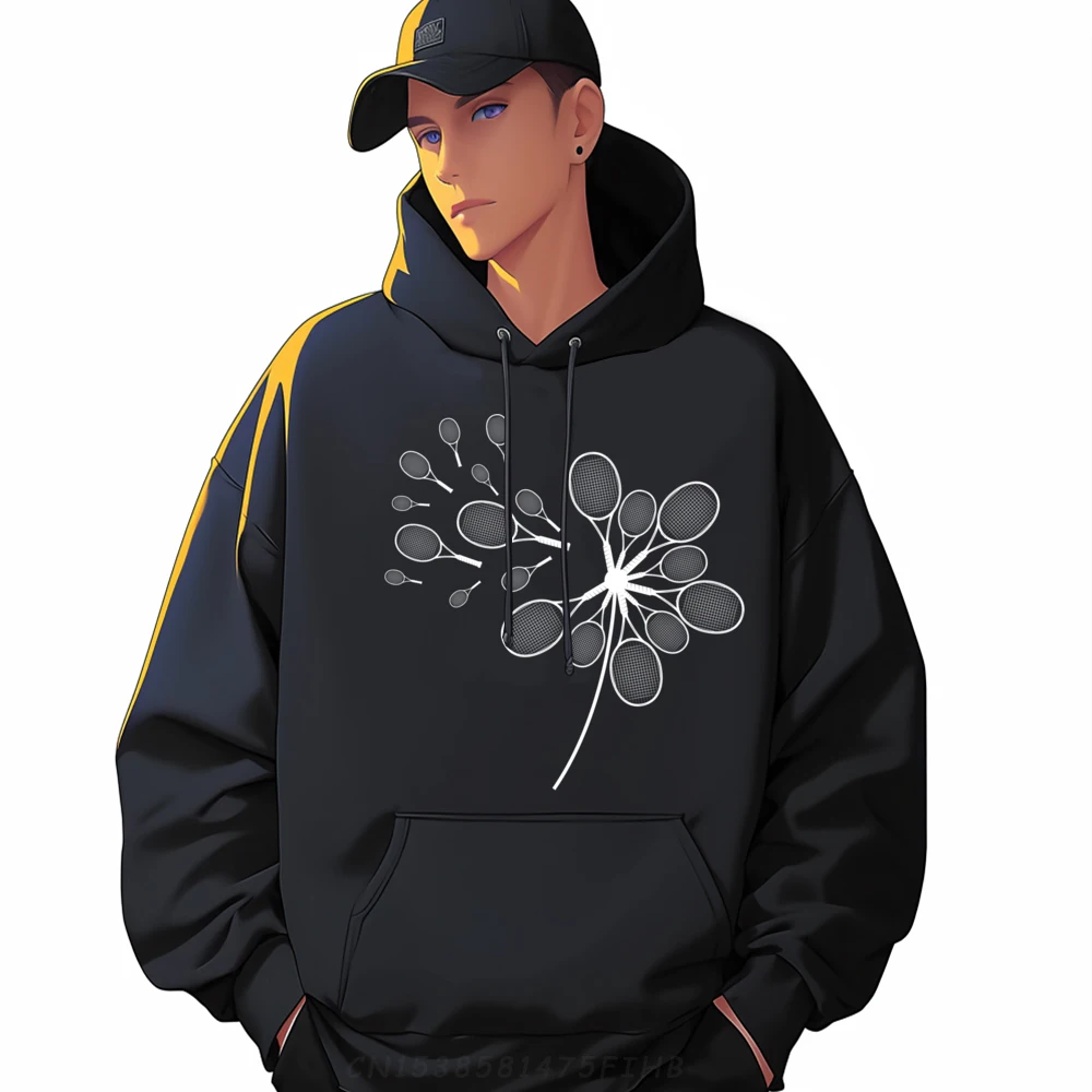 

Dandelion Tennis Racket for Tennis Player Fashion Hoodies Men Luxury Brand Tshirts Gift