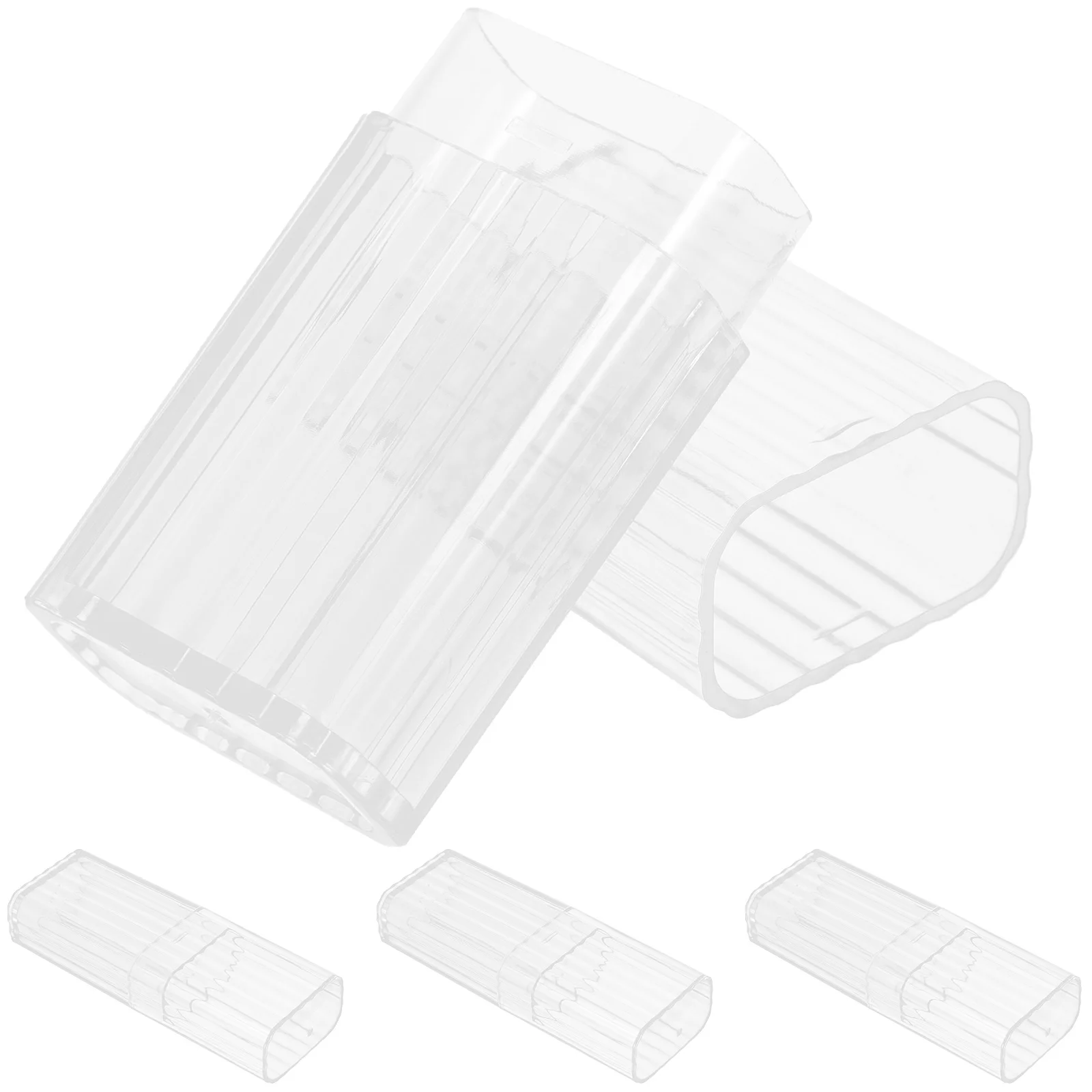 

4pcs Portable Storage Boxes for Cotton Swabs Toothpicks Transparent Desk Organizer Containers Practical Design