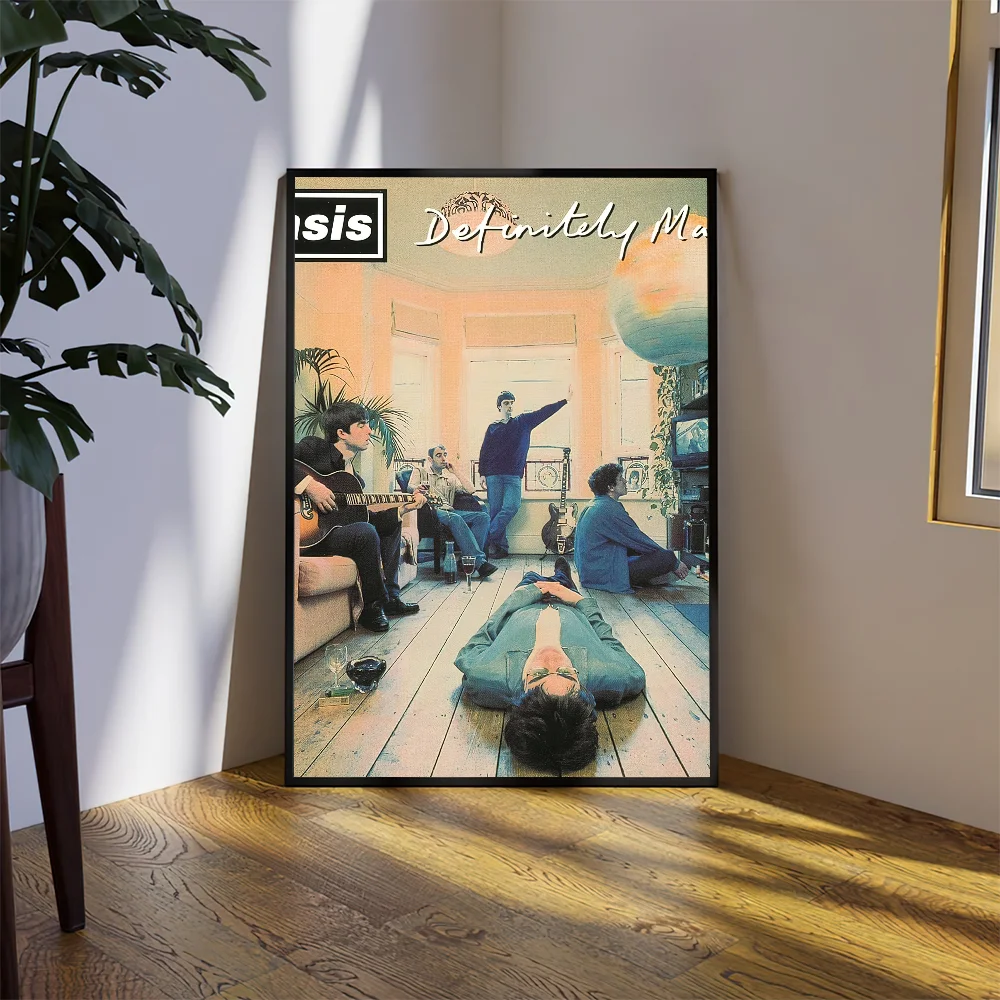 Band O-Oasis D-Definitely M-Maybe Poster Prints Wall Sticker Bedroom Living Home Room Office Decoration Painting Self Adhesive