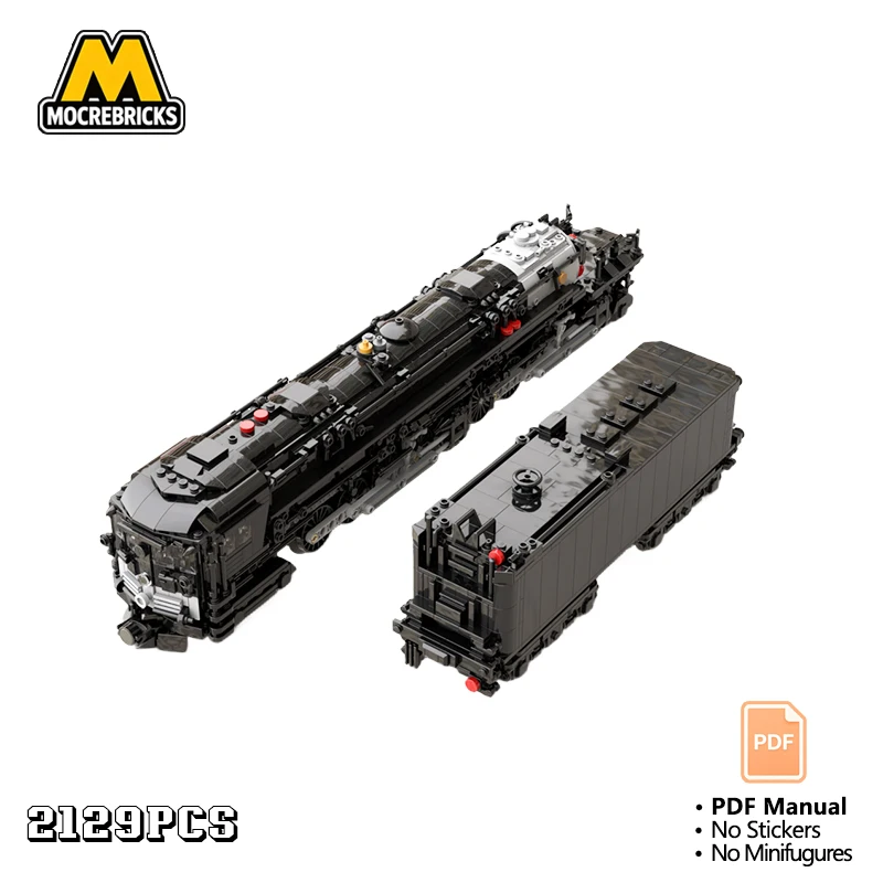 

MOC 1 48 Motorized AC12 Cab Forward Steam Locomotive Train Building Blocks Giant Heavy Freight Railway Bricks Toy Adult Gift