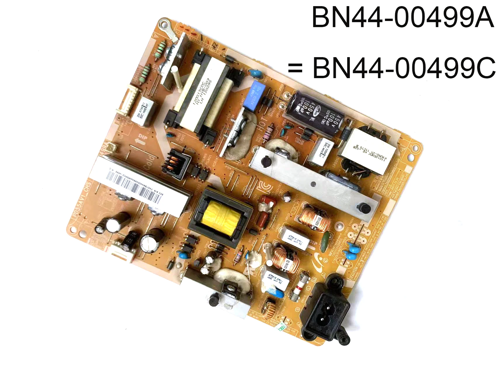 

BN44-00499A = BN44-00499C PD55AV1_CHS Power Supply Board is for UE50EH5300P UE50EH5300W UE50EH5305K UN50EH5000F UN50EH5000V TV