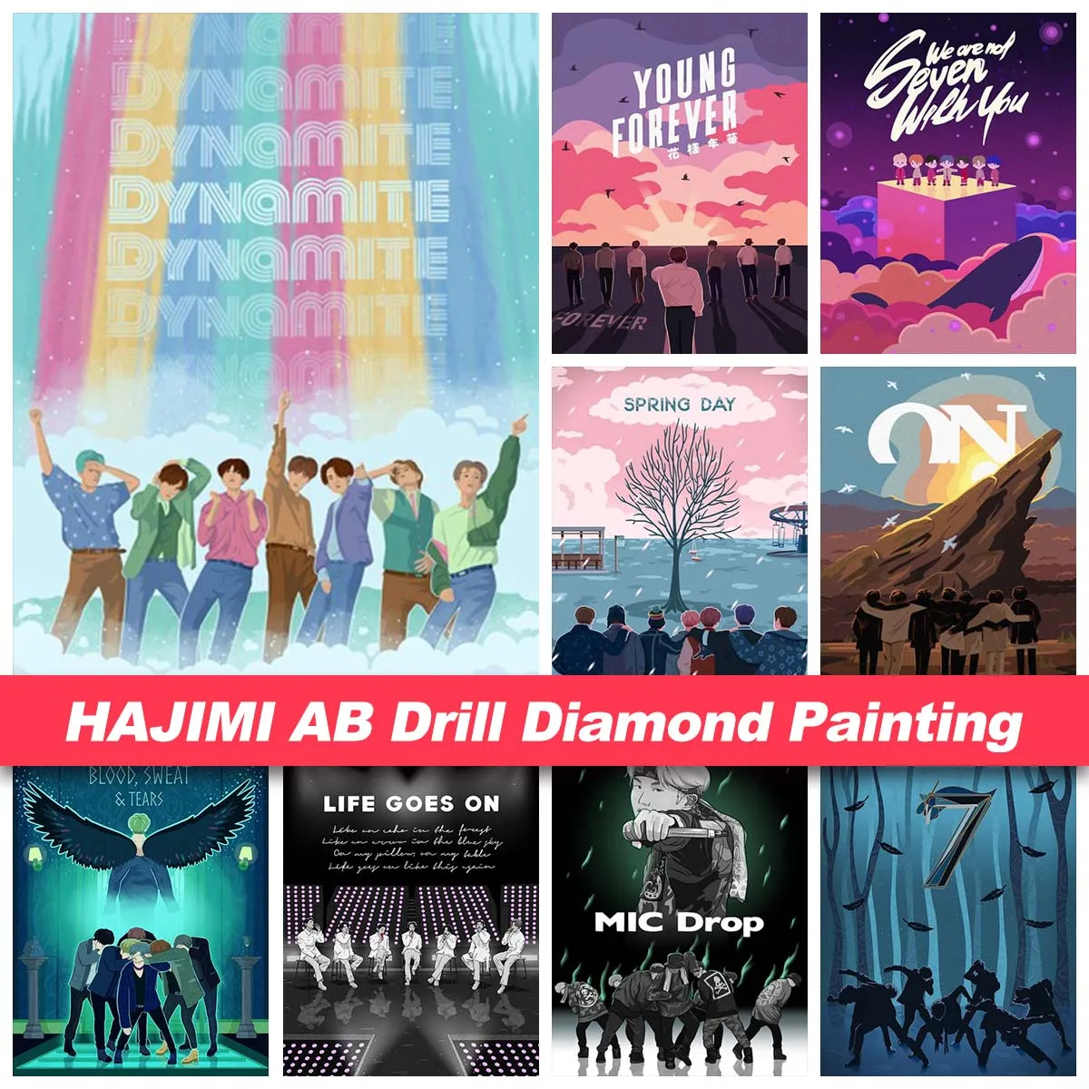 

South-Korean-Boy-Band-Bts Series 5D Diy Diamond Painting Embroidery Mosaic Art Cross Stitch Kits Home Decor New Arrivals 2023
