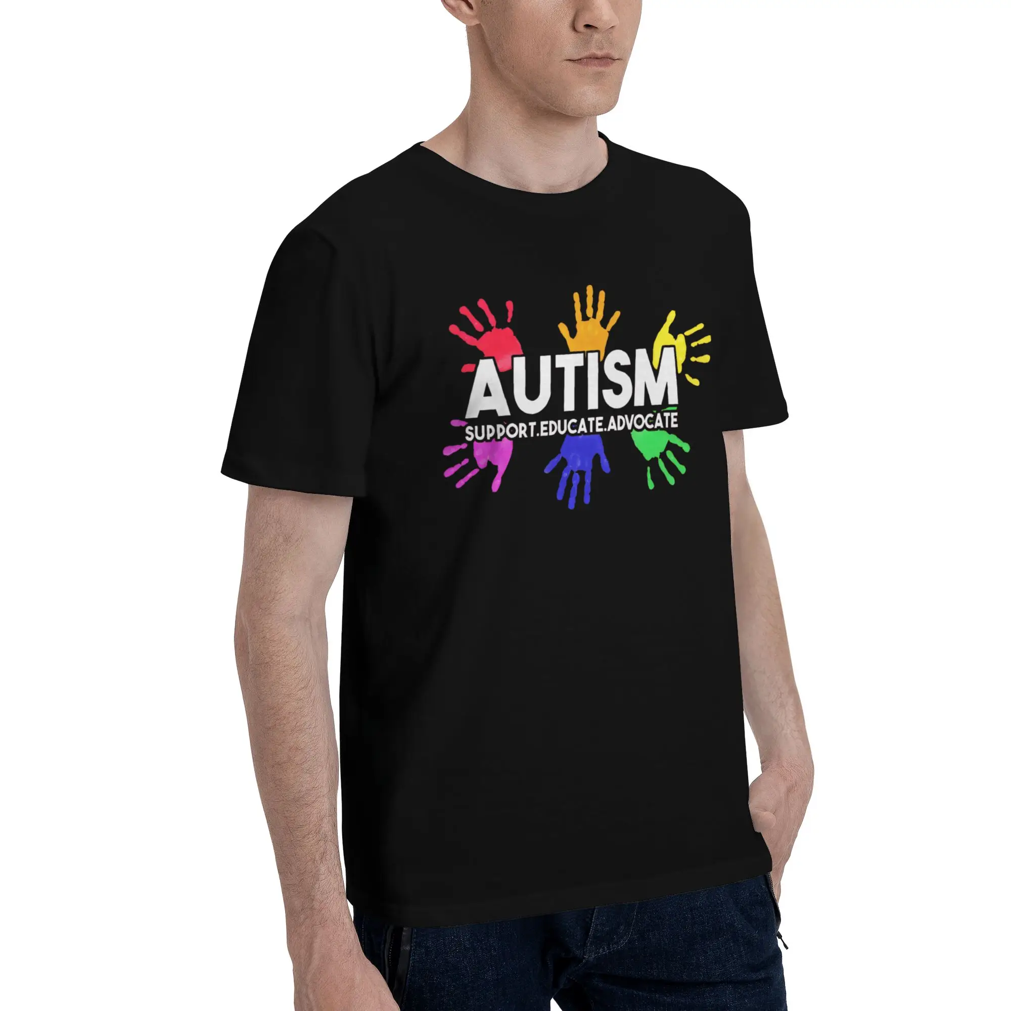 Autism Awareness Respect Love Support  Tee Shirt for Men Women New Arrival T Shirts  Cotton Clothes