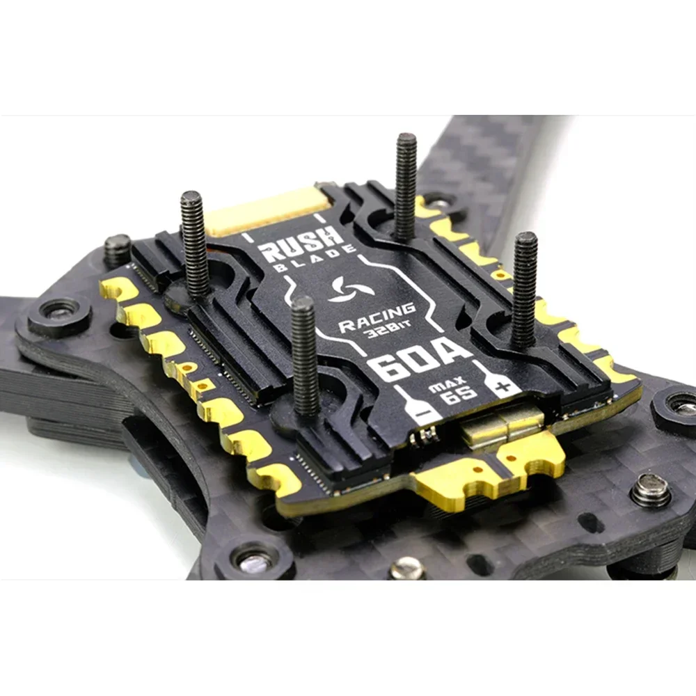 Rushfpv راش بليد F722 وحدة تحكم في الطيران الصغيرة التناظرية/الرقمية ث/ Am32 4in1 60a Esc المكدس 20x20 مللي متر ل Rc Fpv سباق الطائرة بدون طيار