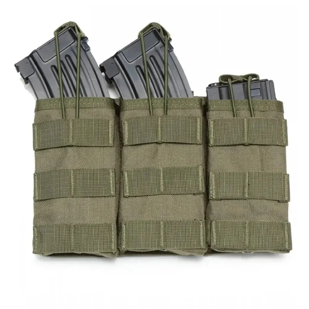 Tactical Triple Molle Magazine Pouches Airsoft AK 7.62 5.56mm M4 AR 15 Rifle Mag Bag Hunting Accessories