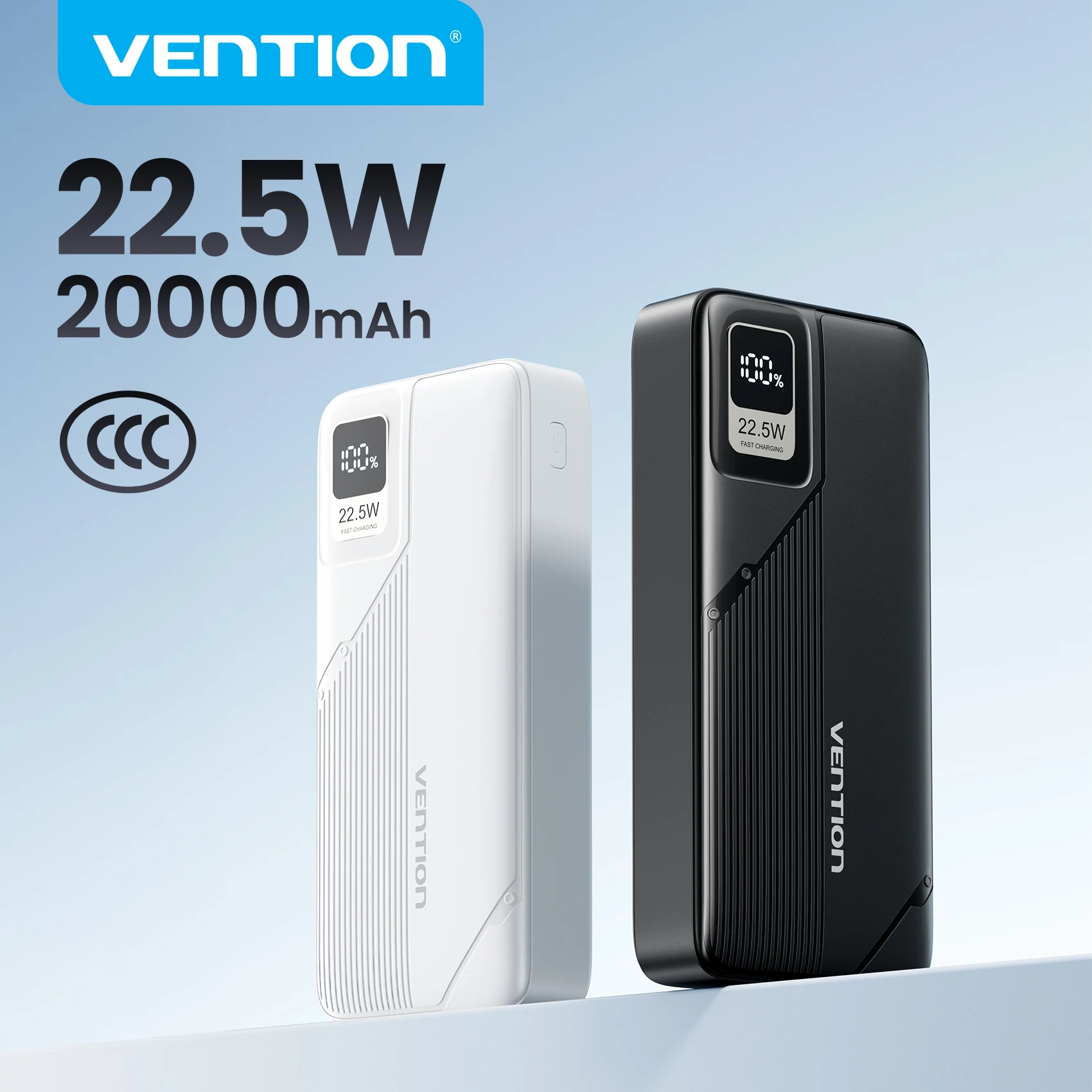 

[CCC Certification] Vention Power Bank 22.5W Fast Charge 20000mAh Portable PowerBank for iPhone Xiaomi External Battery Charger