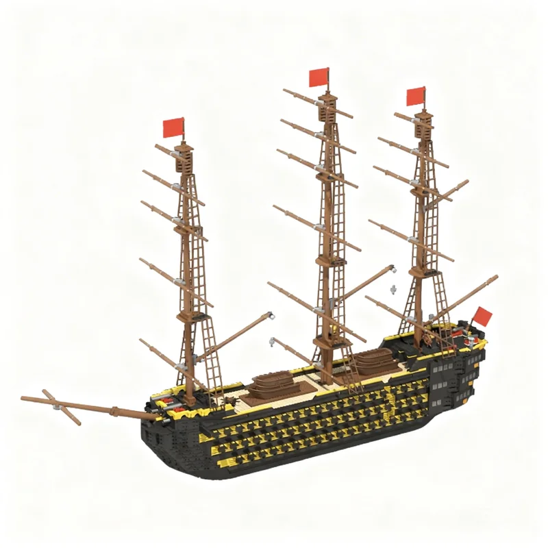 4415pcs MOC Pirates Ship The Line 1st Rate Model Building Blocks Christmas Gifts Toys DIY Art Creative Craft Assemble 3D Brick