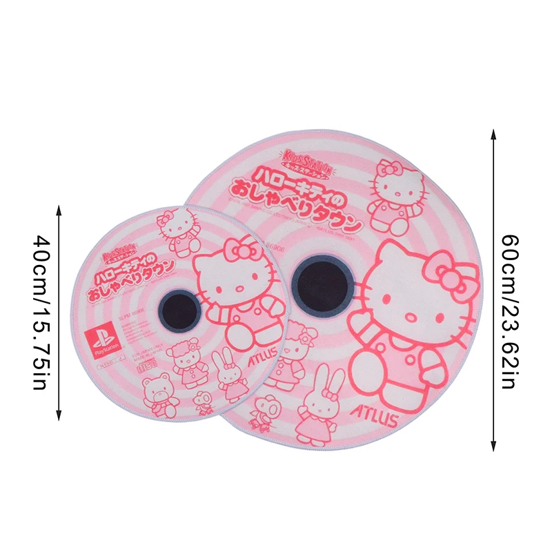 Olá Kitty Sanrio Tapete para meninas, desenhos animados bonitos, espessamento, rotação suave, almofada da cadeira, decoração desktop, escritório