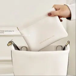 Fashion Simple Lipstick Makeup Bag Portable PU Cosmetic Organizer Pouch Mini Travel Storage Bag for Women Girls