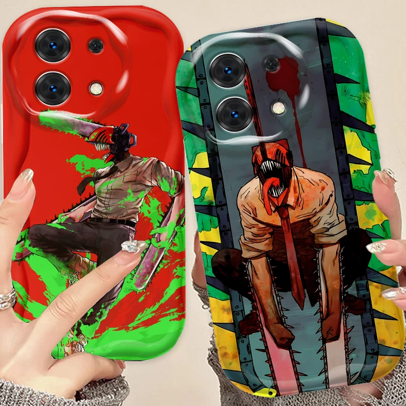 Chainsaw Man Comic Cool para Xiaomi Redmi Note 13 12 12S 11S 11 10 9 8 10A 9C 9T Pro Plus 5G Wave Oil Cover Phone Case