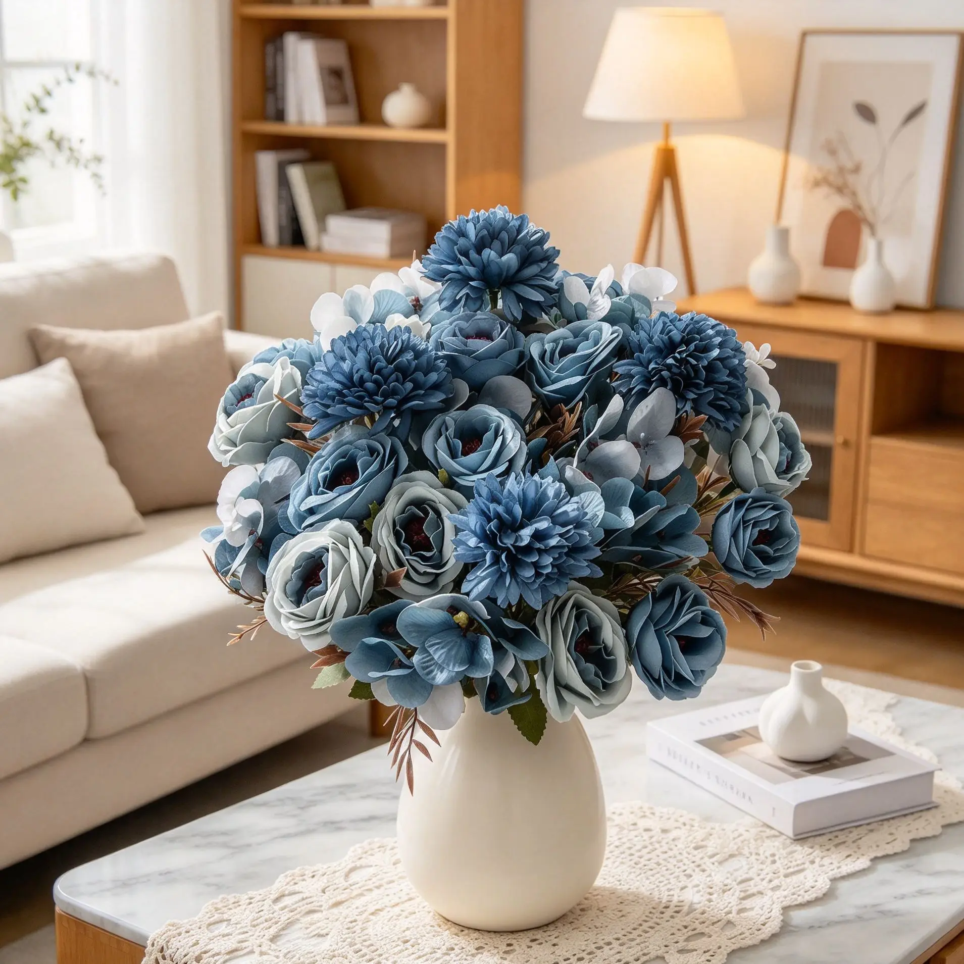 3/5 Pcs Silk Artificial Flowers White Roses Wedding Outdoor Home Table Holiday Decorations Bridal Bouquets Crafts Scrapbook DIY