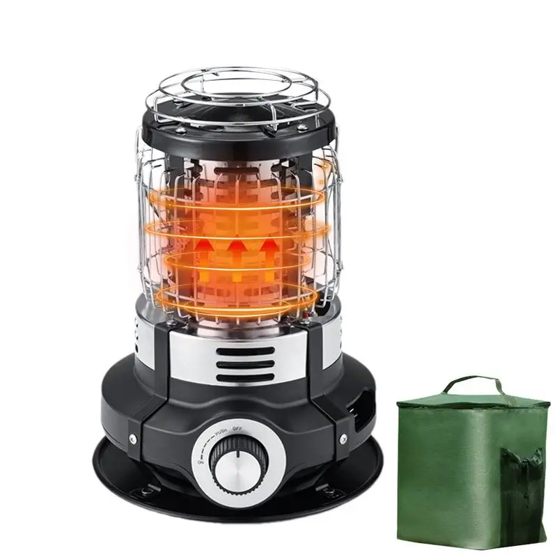 Patio Heater Portable Camping Burner 1500W Portable Electric Garage Heaters Fast Heating Stove With Tip-Over Protection For