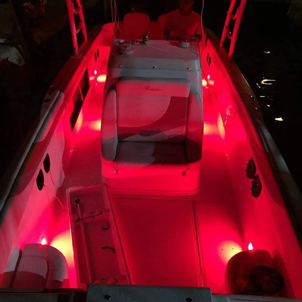 

6pcs 6 Leds Waterproof Boat Navigation Lights Marine Deck Transom Step Lights For Kayak Stern Led Utility Strip Light