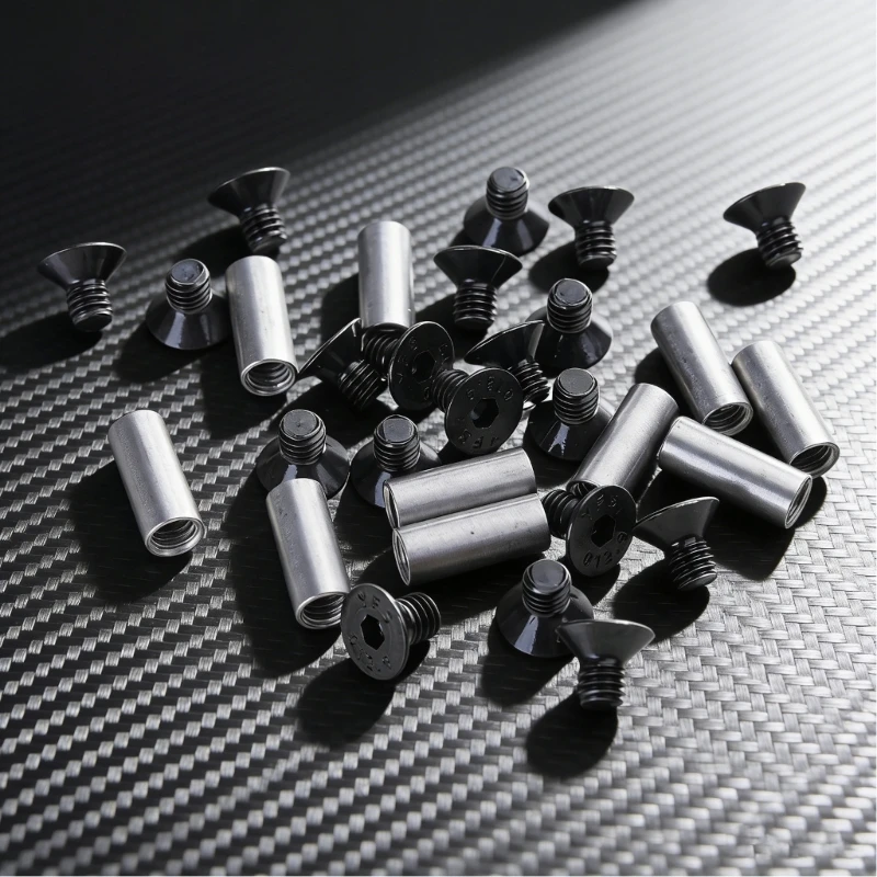 10pcs/lot Knife Handle Bolt Rivets Scale Screw Fastener Nut YFS Flat Hex Head Knives Fastening DIY Material Alloy