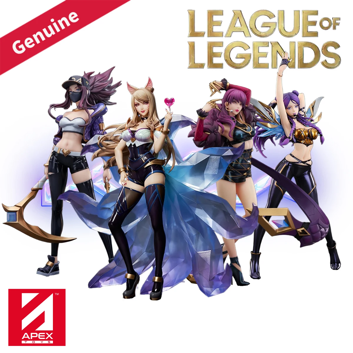 

Original Genuine Apex Innovation Prepainted League of Legends Ahri Akali Evelynn Kai'Sa K/DA 1/7 H=240~309mm Game Figure Gift