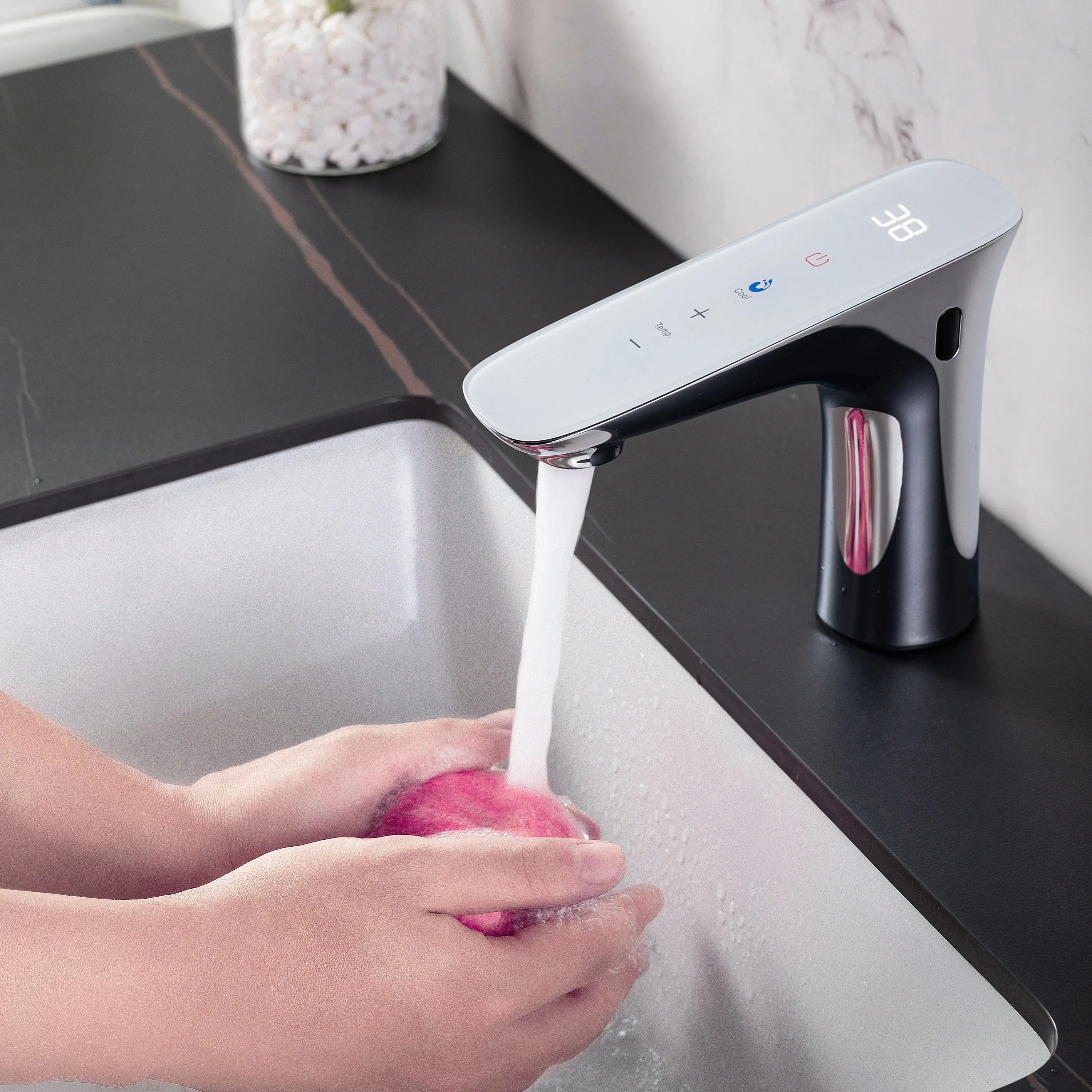 Elektrische wasserhahn Intelligenz Wasserhahn Messing Automatische Wasserhähne für Öffentlichen Bad