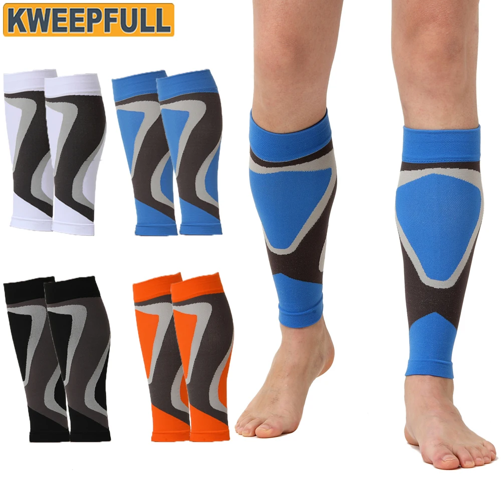 1Pair Calf Compression Sleeves for Men/Women - Leg Sleeve & Shin Splints Support -Varicose Vein Treatment for Legs & Pain Relief