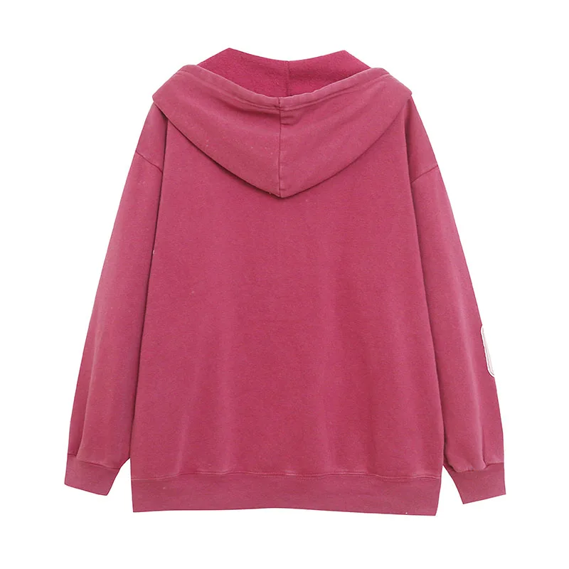 Felpa con cappuccio patchwork Disney Topolino Minnie da donna Casual con zip in pile con cappuccio Giacca da donna Cartoon Jumper Top Streetwear