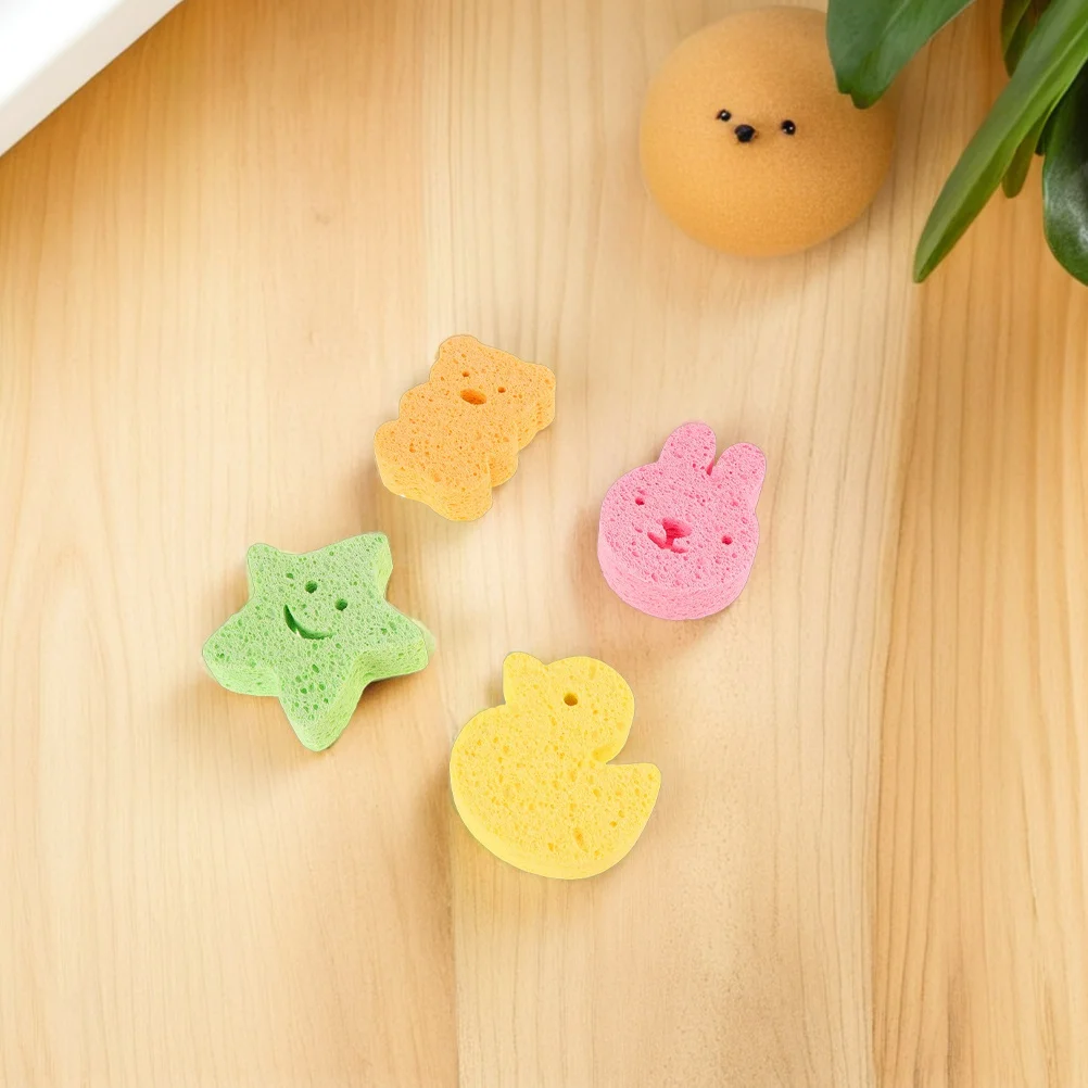 

8Pcs Baby Bath Sponge Soft Natural Wood Pulp Sponges for Newborns Toddlers Gentle Cleansing Daily Use Kids Bathing Essentials