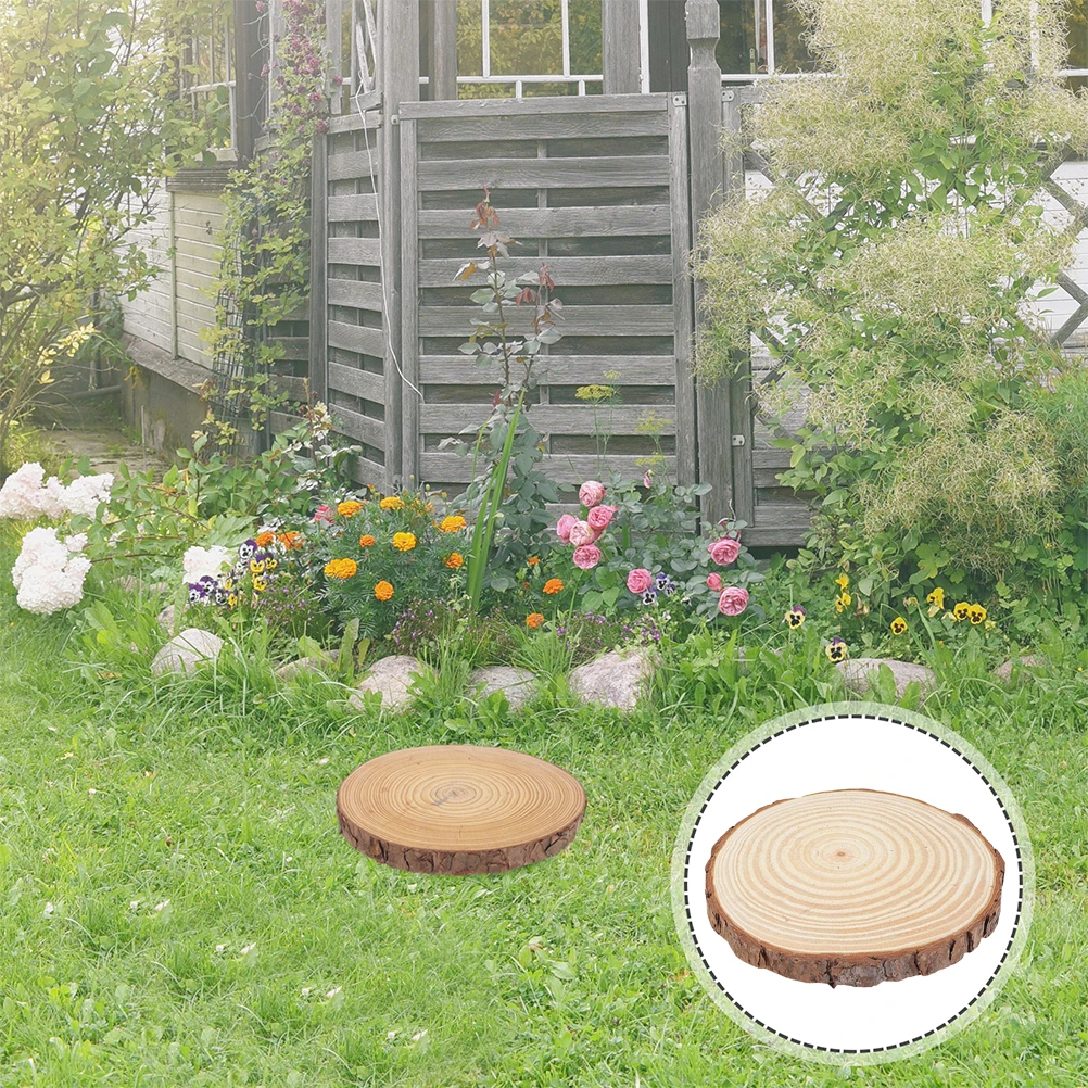 

Wood Chip Decoration Garden Stepping Stones Outdoor Pathway Round Balance for Rocks Landscaping Child