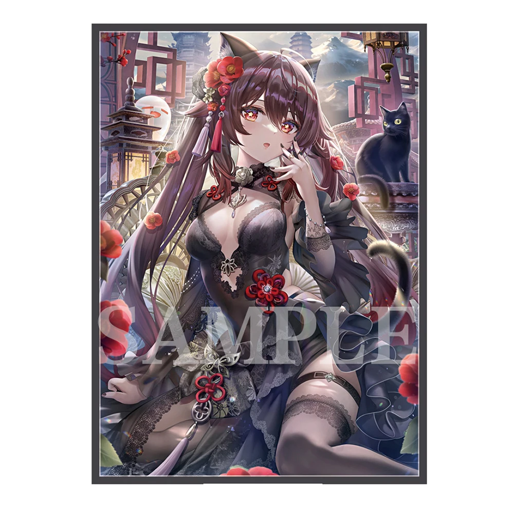 60PCS 67x92mm Anime Card Sleeves Illustration Outer Protector Shield Card Cover for PKM PTCG MTG TCG Board Games Trading Cards