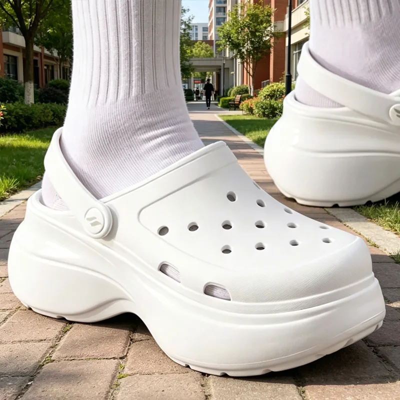 Skechers Women Slippers, Soft Comfort Breathable Non-slip Lightweight Summer Indoor Outdoor Casual Shoes 111678-WHT