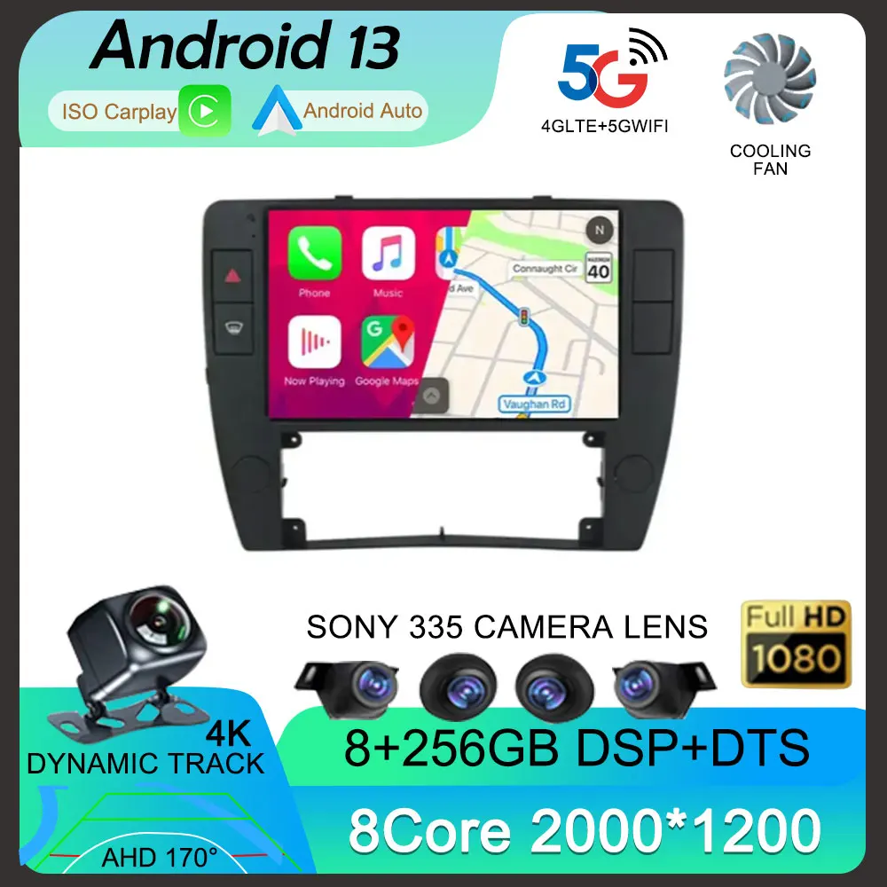 

Android 13 For Volkswagen VW Passat B5 2000 - 2005 Multimedia Head Unit Car Player Auto Radio Navigation Screen GPS No 2Din DVD