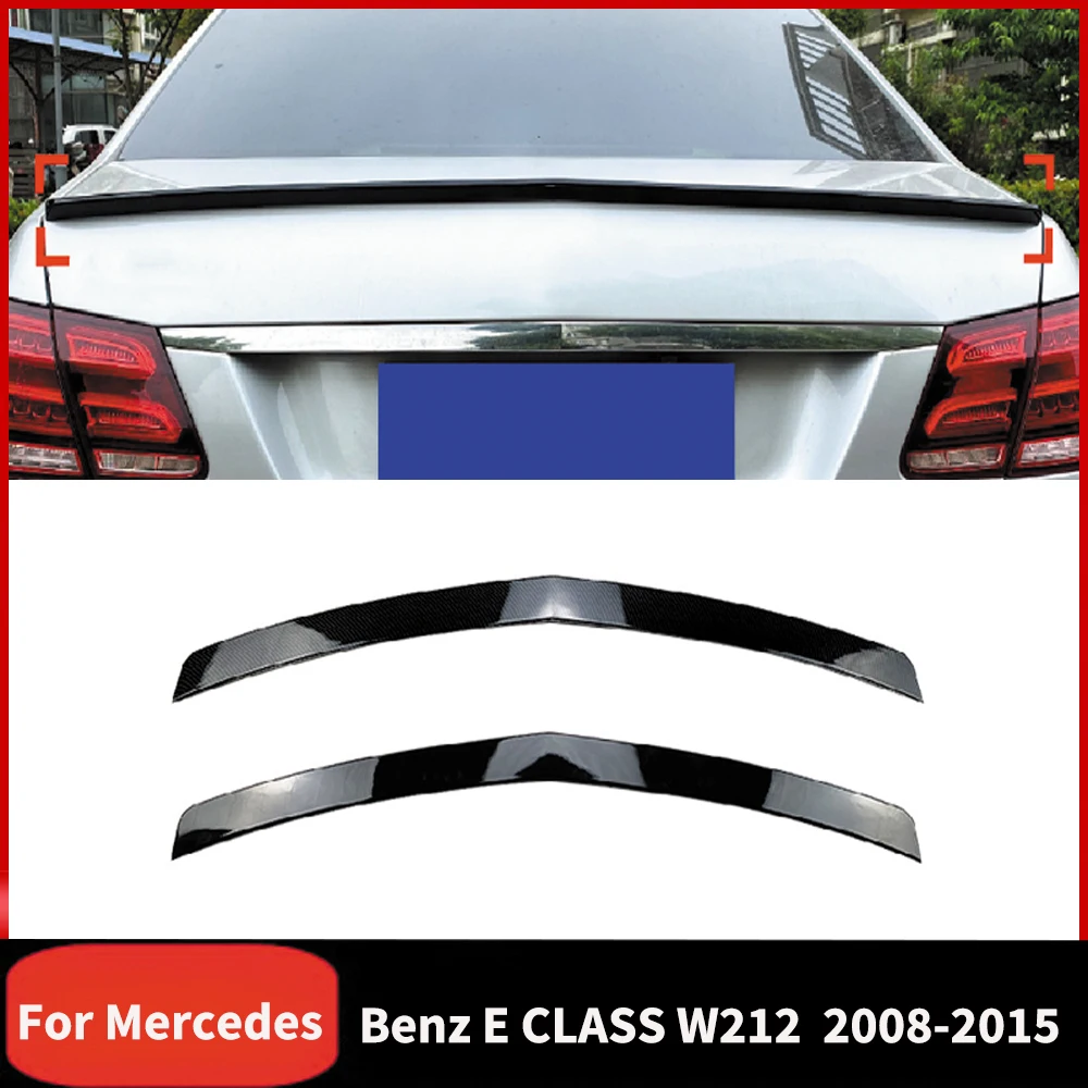 For Mercedes Benz E CLASS W212 E200 220 250 300 320 350 E63 AMG 2008-2015 Rear Boot Trunk Spoiler Wing Splitter Body Kits Tuning