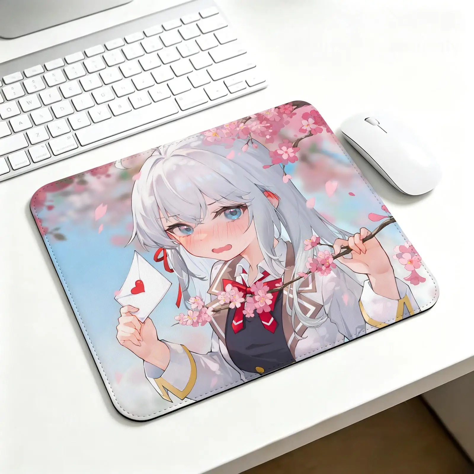 Regular gaming mouse pad Office mouse pad Laptop desk mat Stitched edge Alya Sometimes Hides Her Feelings in Russian