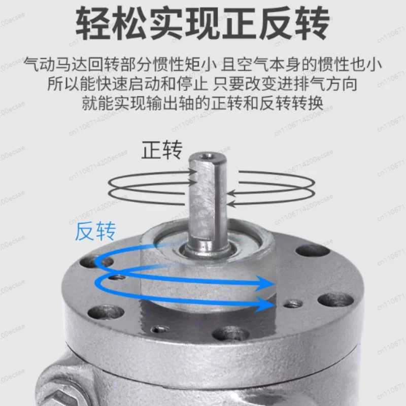 For XSPVM-2AM Vane Pneumatic Motor High Speed and High Power Explosion-proof Positive and Negative Adjustable