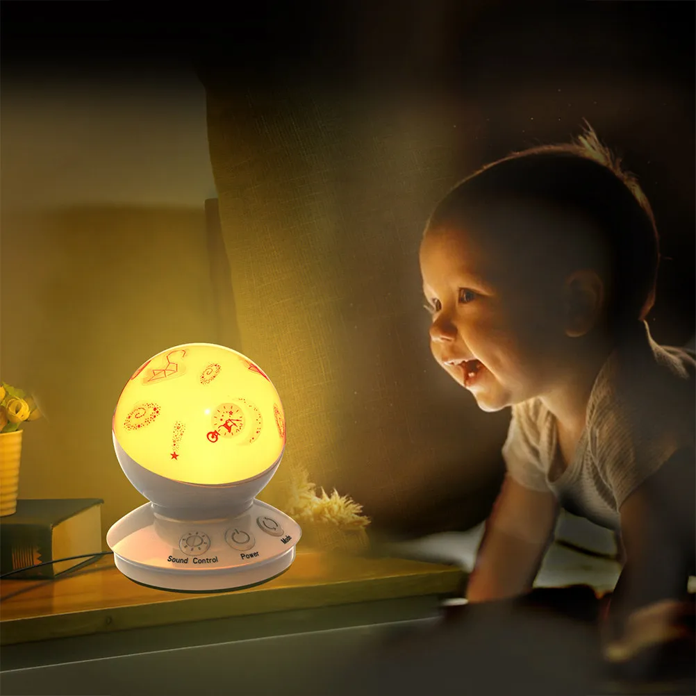 1Pcs Rgb Ball Shape Night Light Voice Controlled Lamp Warm 3 Modes Music Rhythm Sensor Reading Light